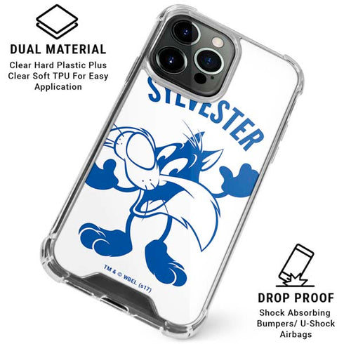 Looney Tunes Sylvester the Cat Big Head iPhone 16 Pro Clear Case